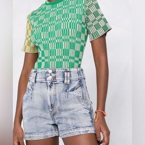 Isabel Marant Etoile high waisted denim shorts